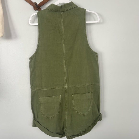 One Teaspoon | Khaki Mini Braxton Overalls - Picture 9 of 10